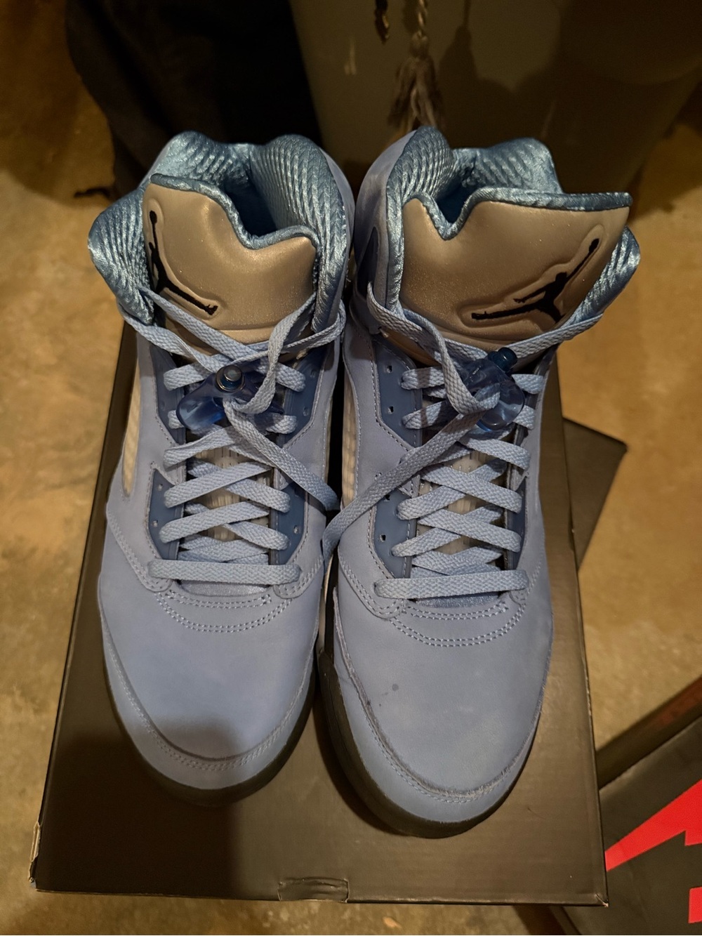 Jordan Men’s Sneakers in Powder Blue and Silver